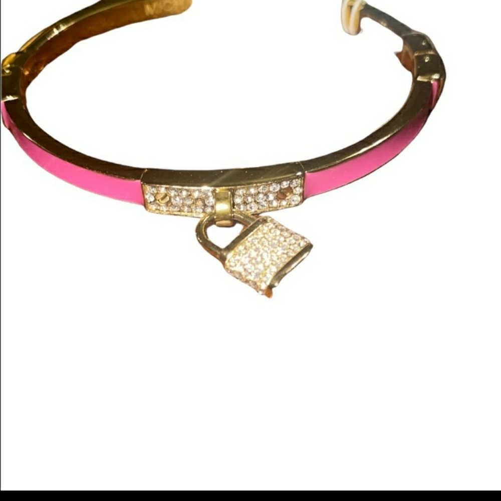 Brand New with tags Michael Kor Pink Enamel Braclet - Picture 3 of 7